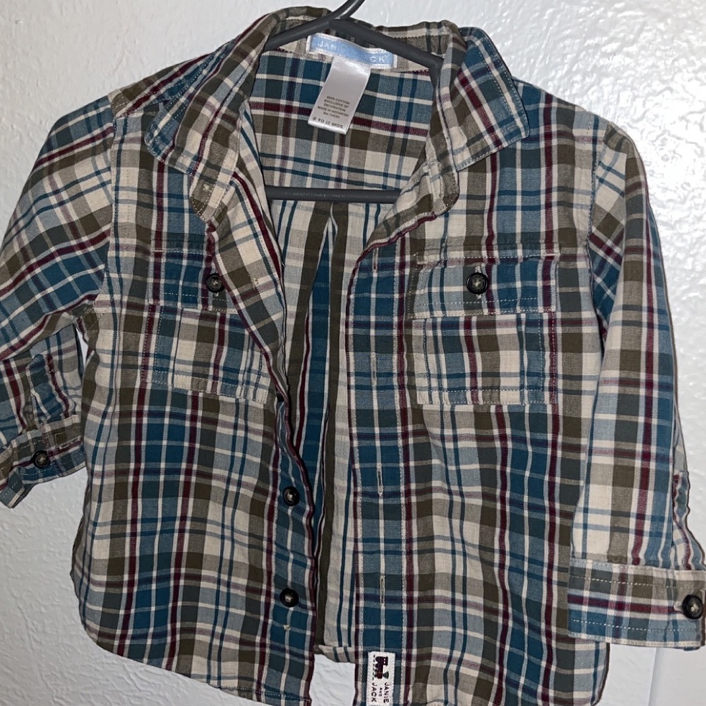 Janie and Jack 6-12 Months Flannel Shirt